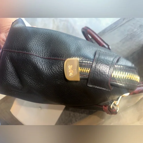 Coach Emma Satchel F34280 Colorblock Signature + Snake Handles Crossbody - Picture 4 of 13